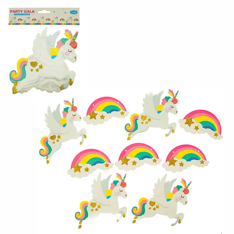 Unicorn BK-00082067 | Happy Birthday Garland Multicolor
