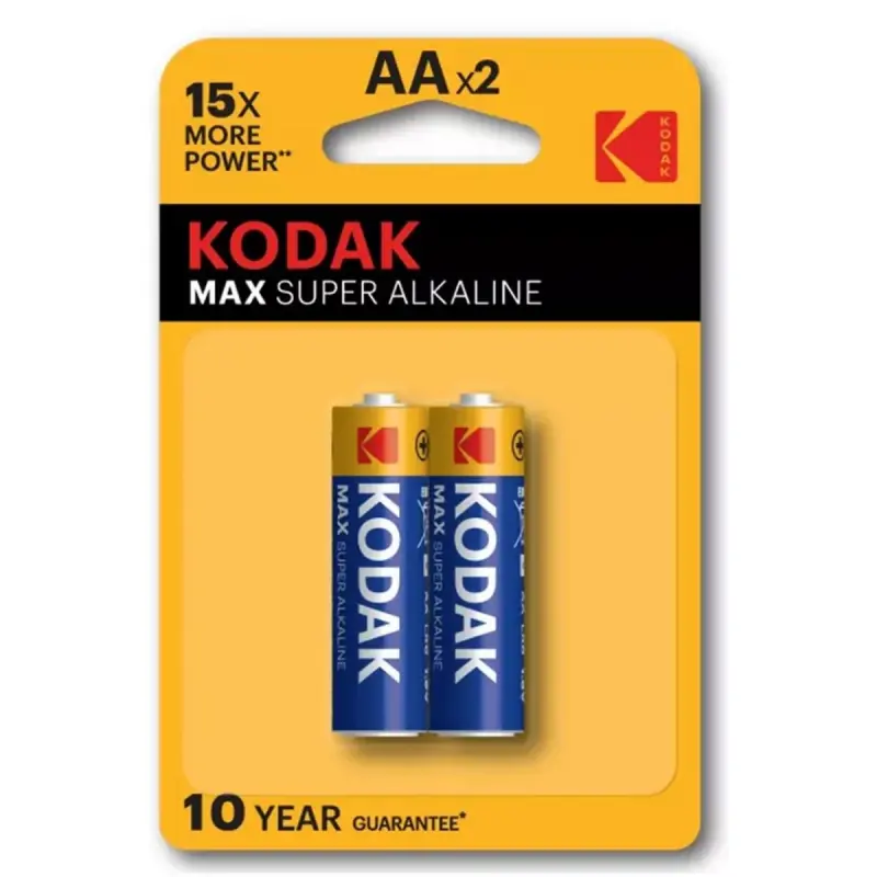 Kodak 00-00002688 | AA Batteries 2-Pack Long-Lasting Power