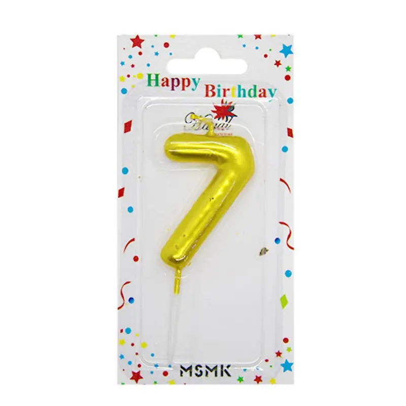 MG-MSMK BK-00054738 | Birthday Cake Candle Gold "7"