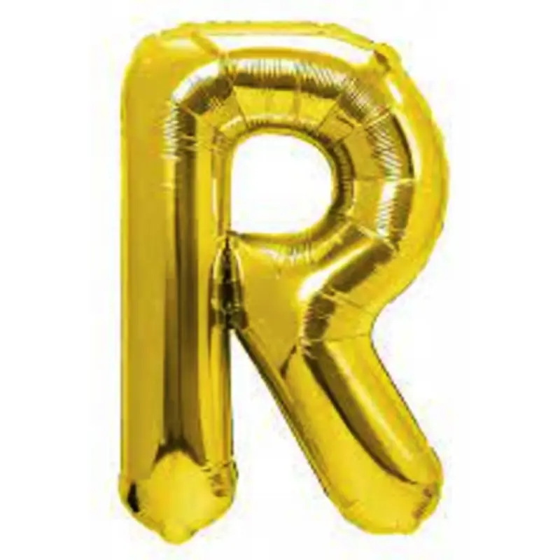 BK BK-00053933 | Foil Balloon Letter R Gold 18 Inch