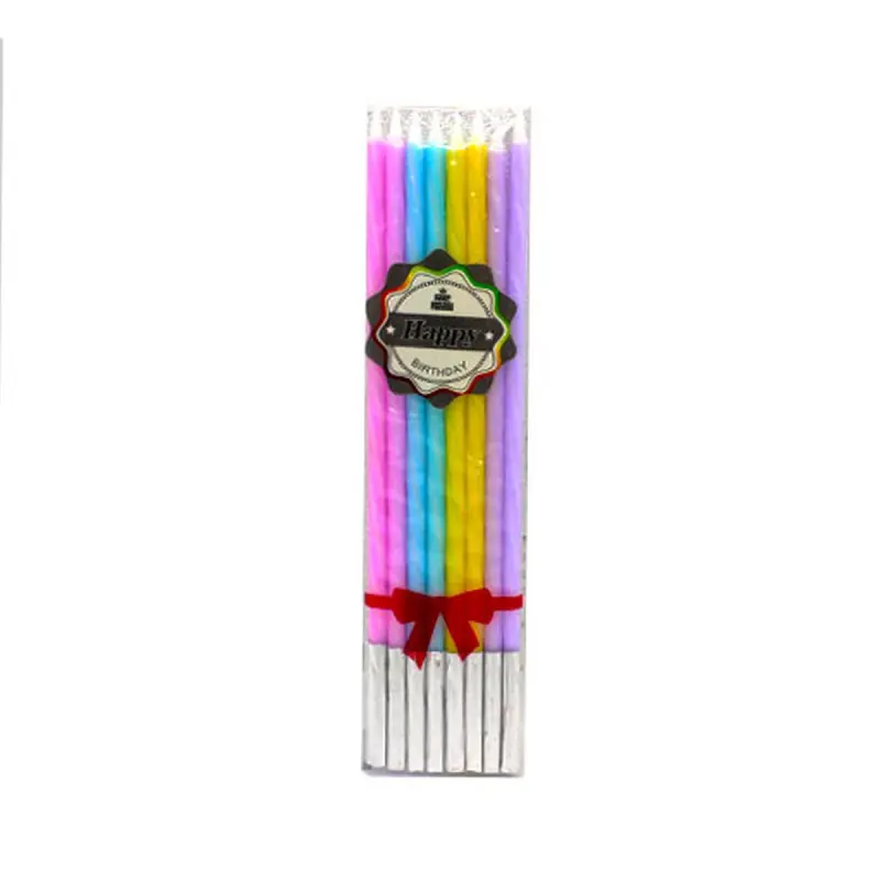 BK BK-00050490 | Long Birthday Candles Matte Multicolor 8 pcs