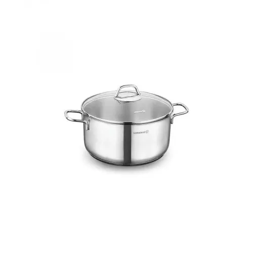 KORKMAZ A1653 | Casserole 16x9 cm Stainless Steel 1.8 L