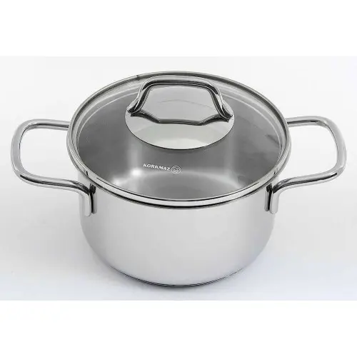 KORKMAZ A1654 | Casserole 18x9 cm Stainless Steel 2.3 L