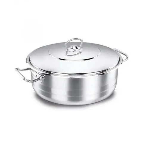 KORKMAZ A1945 | Mega Low Casserole 15.0 L Stainless Steel 36x16 cm