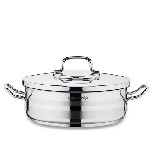 KORKMAZ A2038 | Low Casserole 32x13 cm Stainless Steel Cookware