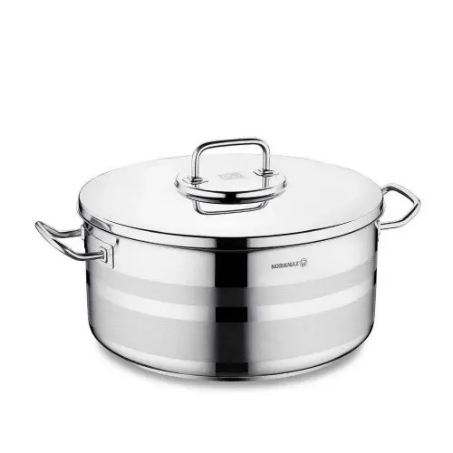 KORKMAZ A2039 | Low Casserole 36x17 cm Stainless Steel