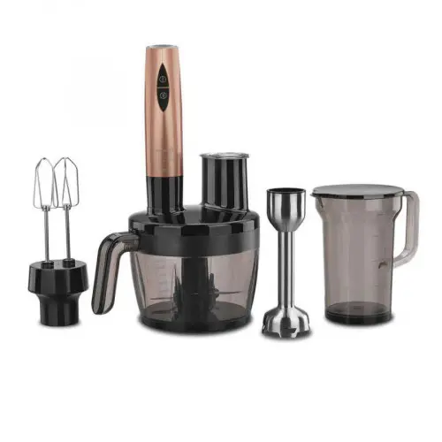KORKMAZ A455-02 | Multi Blender Set Rosagold Stainless Steel Blades