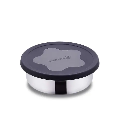 KORKMAZ A5620-2 | Storage Box Stainless Steel 18 cm Airtight Black