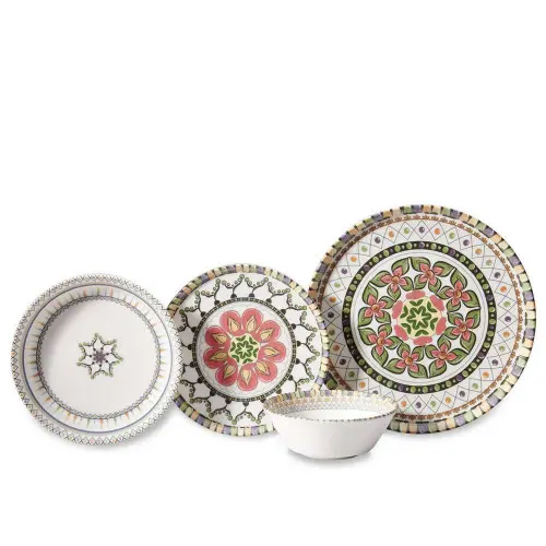 KORKMAZ A8343 | Dinner Set 24 pcs Premium Porcelain