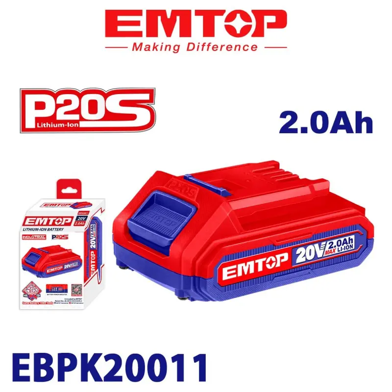 Emtop EBPK20011 | Umumy Batareýa 20V 2.0Ah