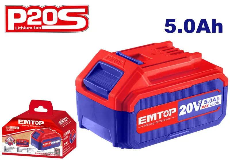Emtop EBPK20031 | Universal Batareýa 20V 5.0Ah