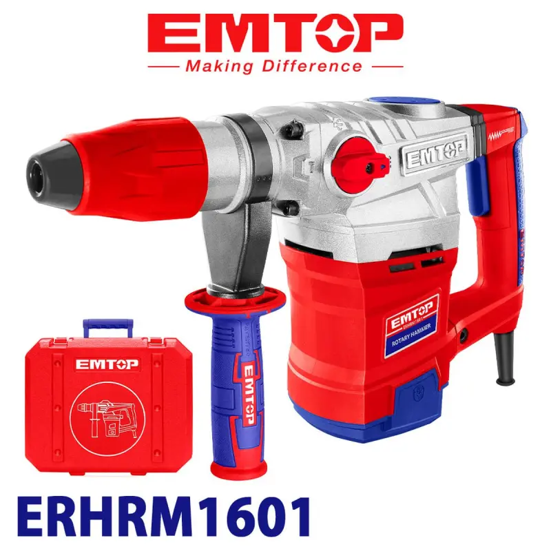 Emtop ERHRM1601 | Rotary Hammer 38mm SDS MAX 1600W