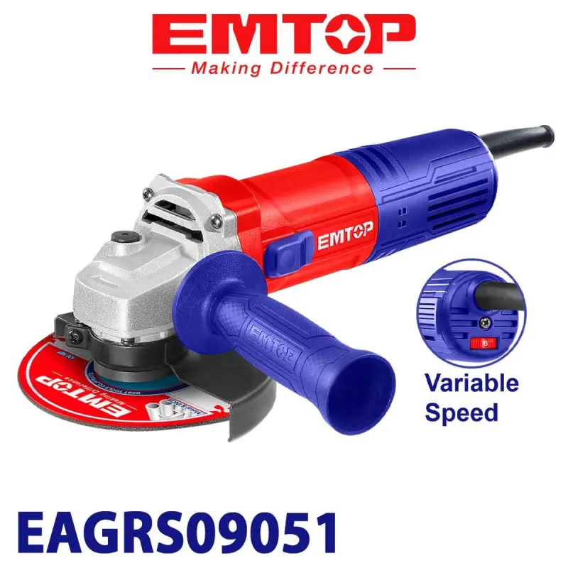 Emtop EAGRS09051 | Угловая шлифмашина 125 мм 900 Вт