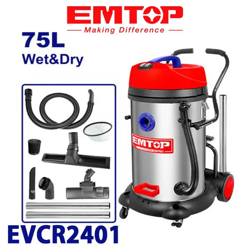 Emtop EVCR2401 | Senagat üçin tozan sorujy 2x1200W 75L