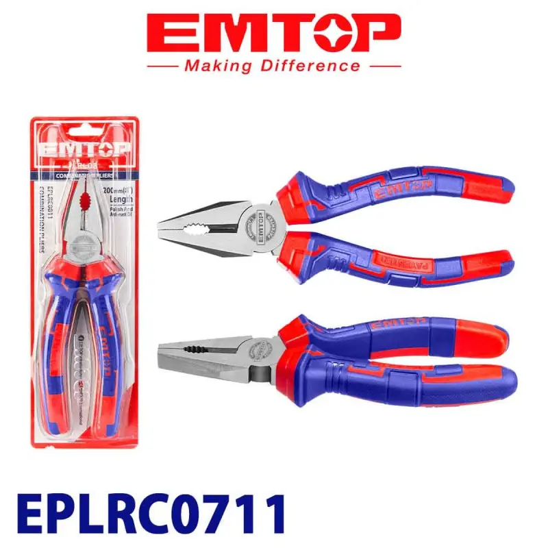 Emtop EPLRC0711 | Combination Pliers 180 mm Chrome Vanadium