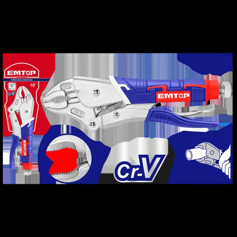 Emtop ELPRCJ1012 | Locking Pliers 10 Inch Heavy Duty