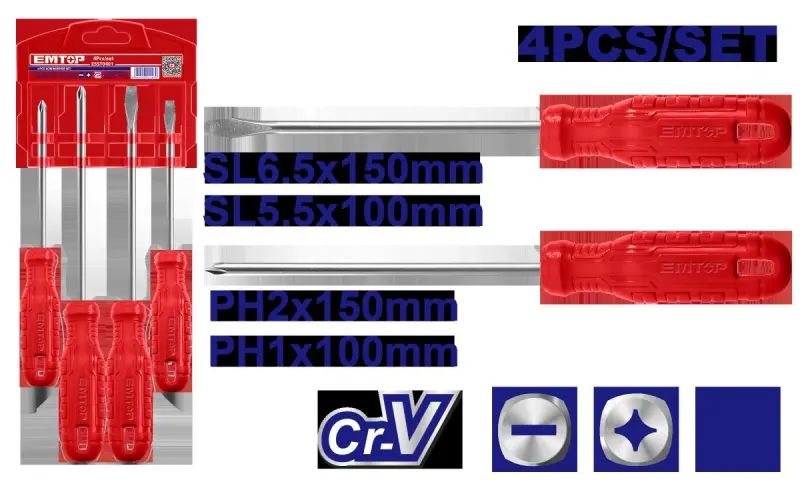 Emtop ESST0401 | Atwertka Toplumy 4 sany Ergonomiki Tutawaç