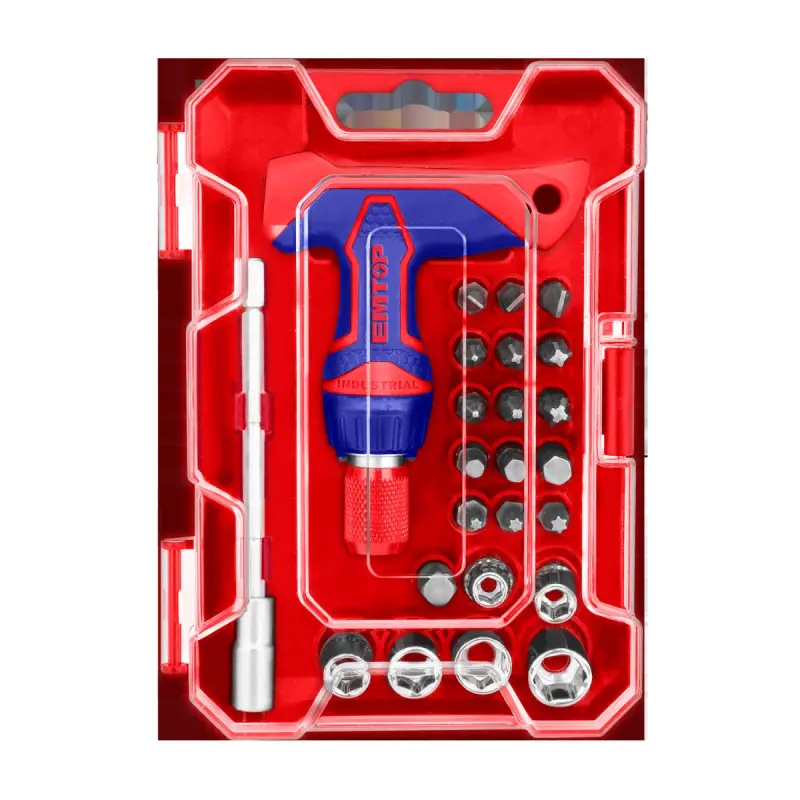 Emtop EBST02402 | Socket Wrench Set 24pcs Chrome-Vanadium Steel