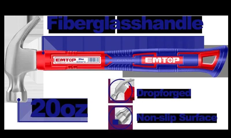 Emtop EHAMCH2001 | Claw Hammer 560g Forged Steel