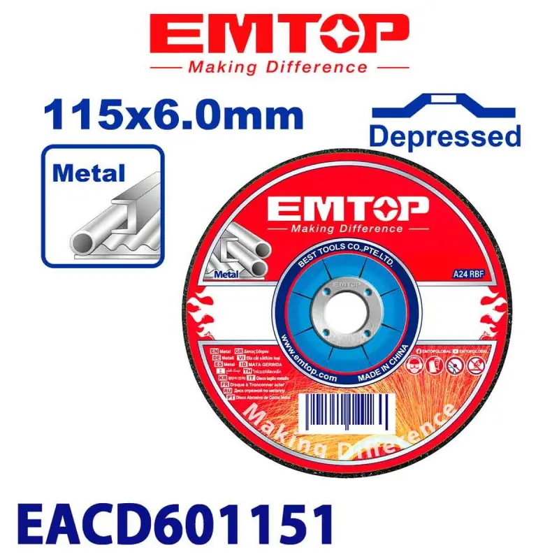 Emtop EACD601151 | Metal disk 115x6.0mm Köp sanly 100 sany