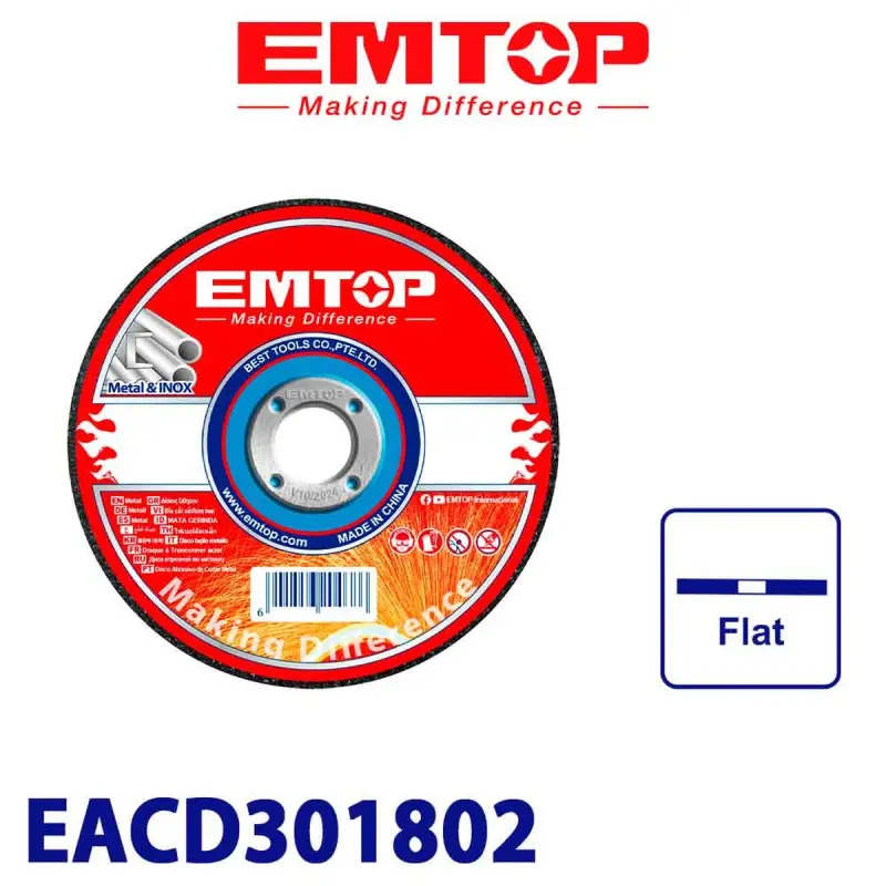 Emtop EACD301802 | Metal Cutting Disc 180x1.6mm