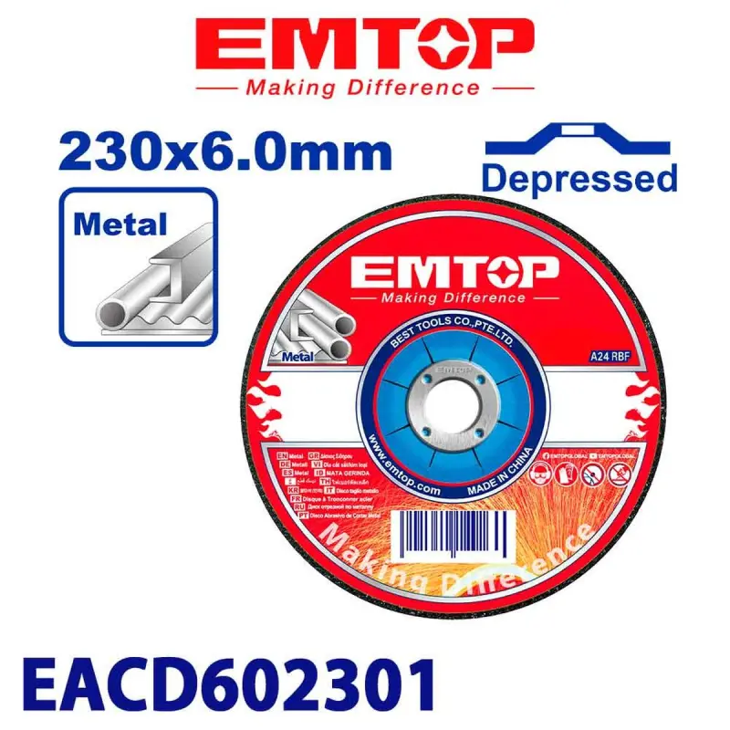 Emtop EACD602301 | Отрезной диск по металлу 230x6.0 мм