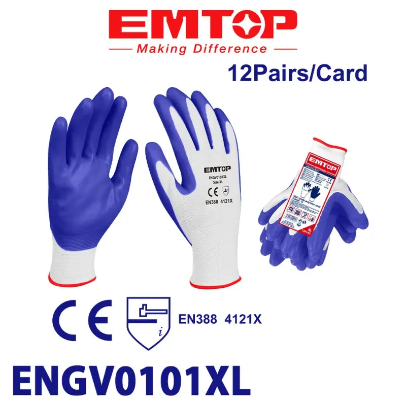 Emtop ENGV0101XL | Резиновые перчатки XL химстойкие 120 шт