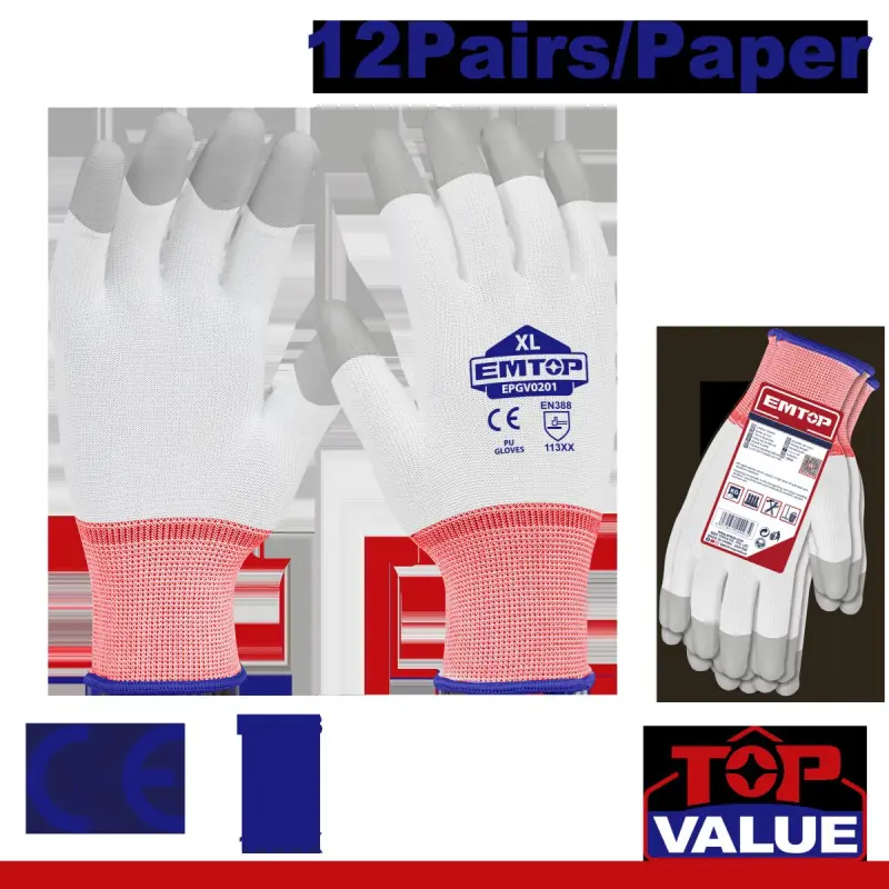 Emtop EPGV0201 | Rubber Gloves XL White 240 Pack