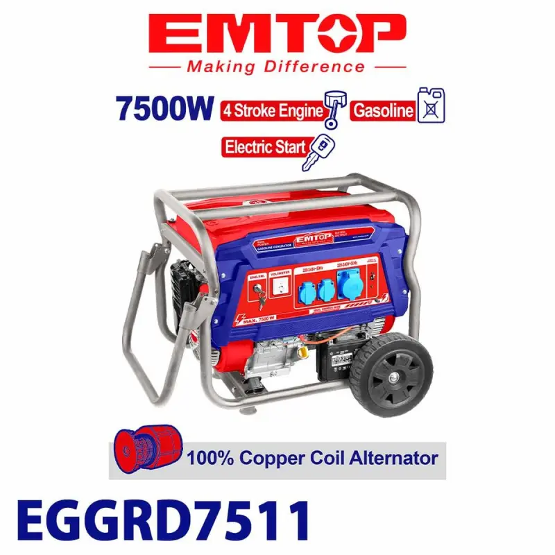 Emtop EGGRD7511 | Генератор 7,5 кВт Высокая Производительность