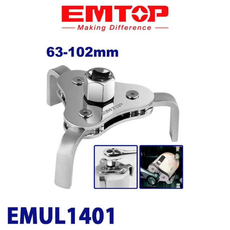 Emtop EMUL1401 | Съемник масляных фильтров 63-102мм регулируемый