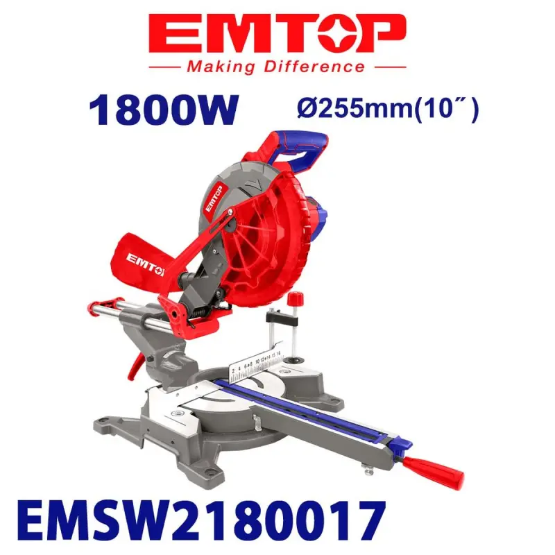 Emtop EMSW2180017 | Mitre Saw 1800W 255mm