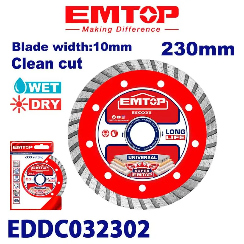 Emtop EDDC032302 | Beton üçin kesiji disk 230x22.2 mm