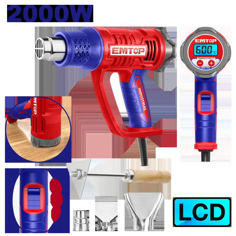 Emtop EHGN20056 | ýylylyk fen 2000W LCD 50–600°C