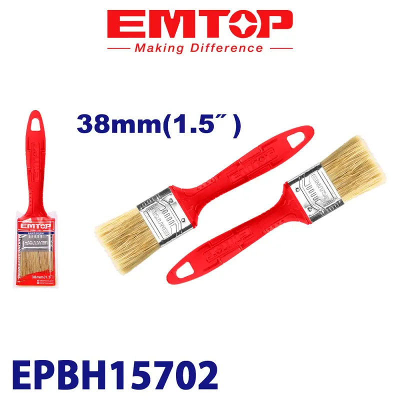 Emtop EPBH15702 | Paint Brush 1.5 inch Synthetic Bristles