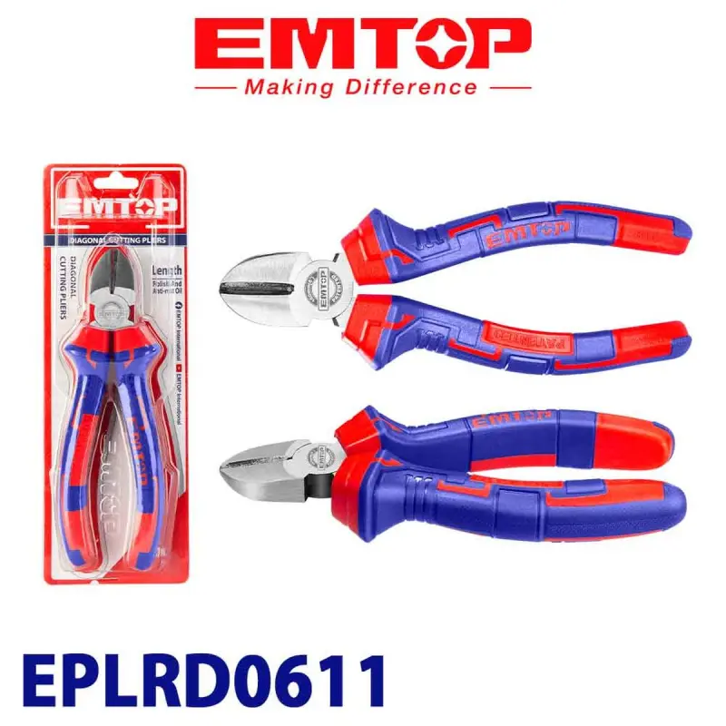 Emtop EPLRD0611 | Cutting Pliers 160mm High-Carbon Steel