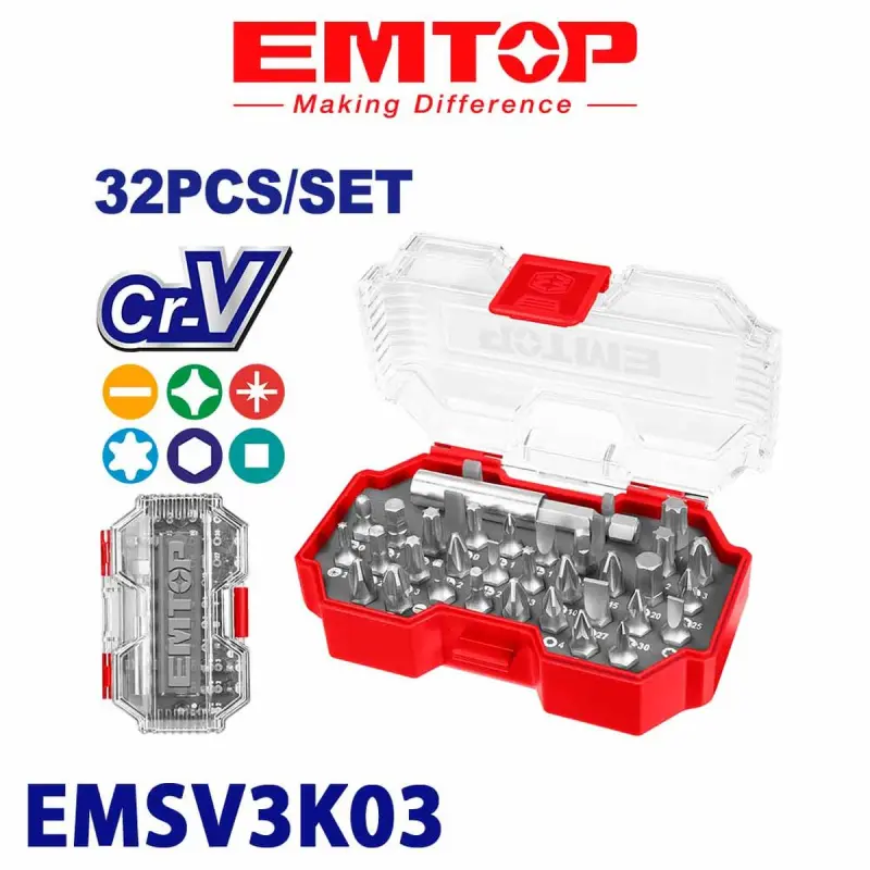 Emtop EMSV3K03 | Socket Set 32 pcs 25ml