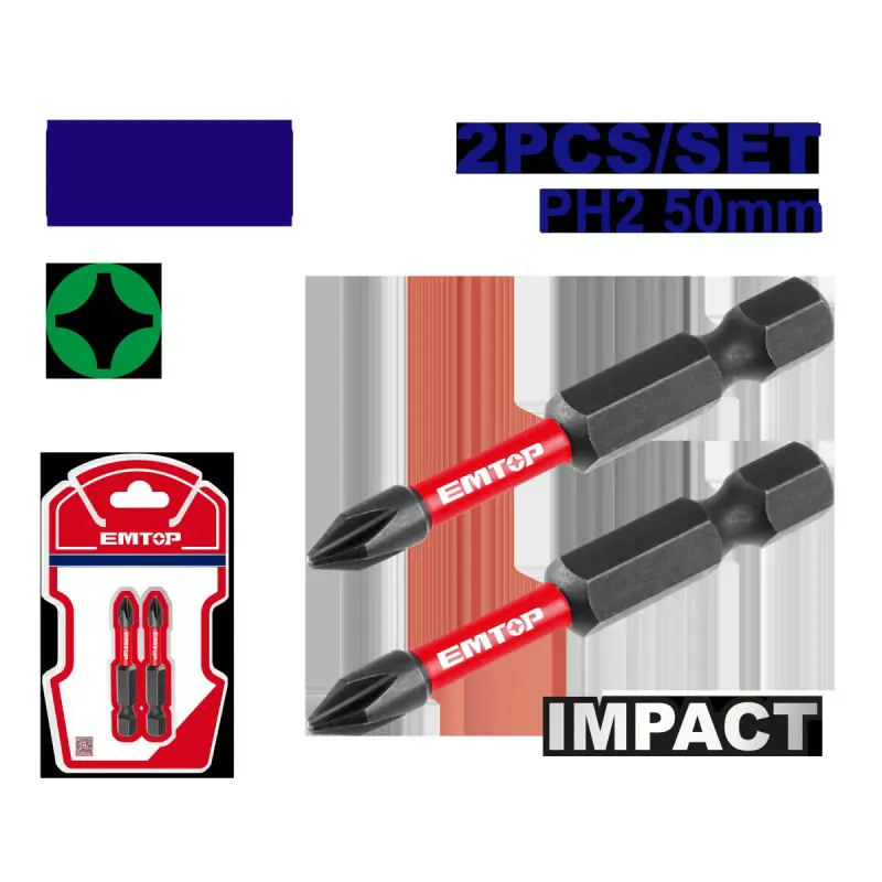 Emtop ESBTM5PH250 | PH2 täsirli ucluk toplumy 50mm 2 sany