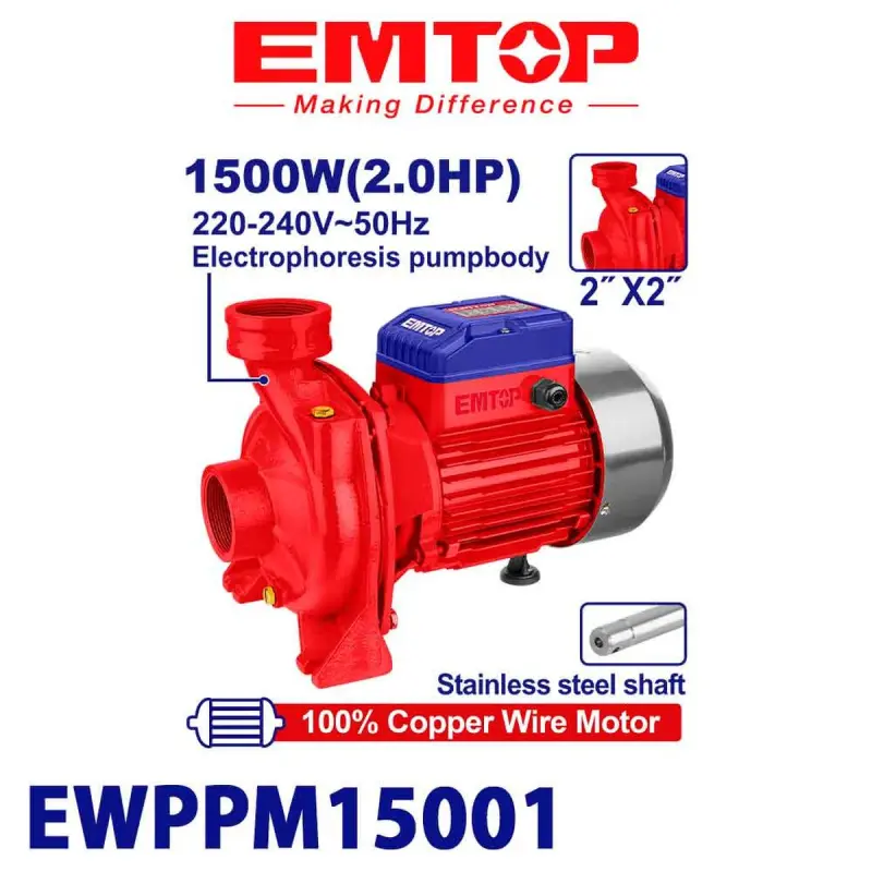 Emtop EWPPM15001 | Насос водяной 450л/мин 2" x 2"
