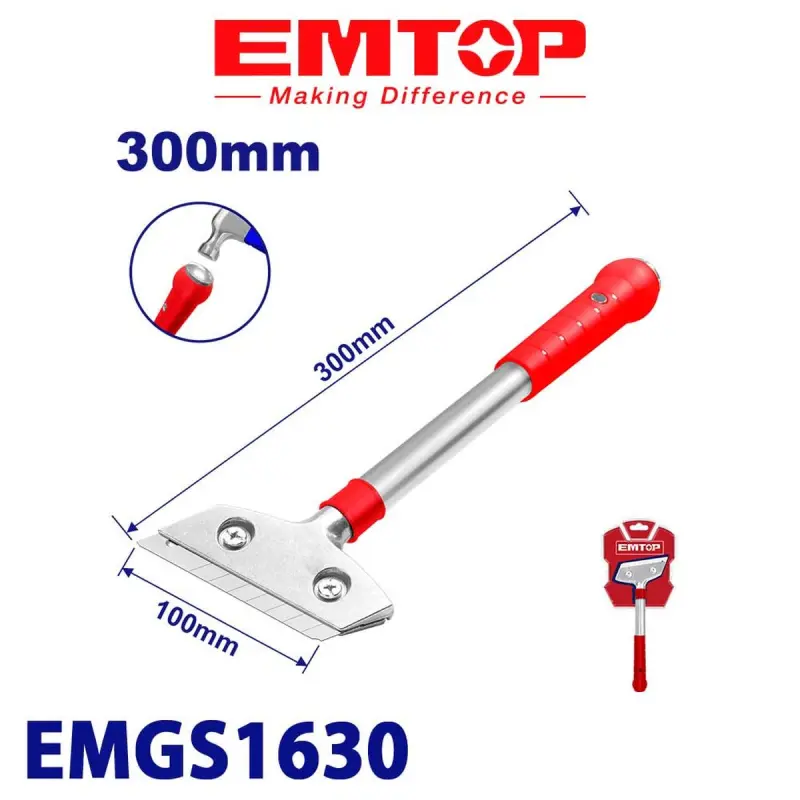 Emtop EMGS1630 | Glass Scraper Knife 300mm Alcipan Handle