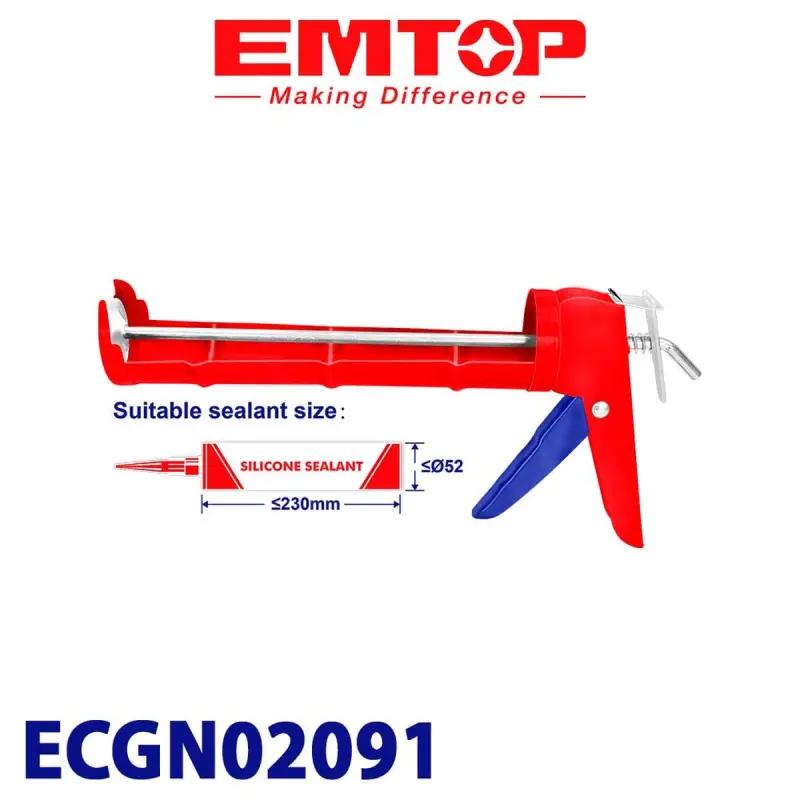 Emtop ECGN02091 | Пистолет для силикона 9 дюймов, точный аппликатор