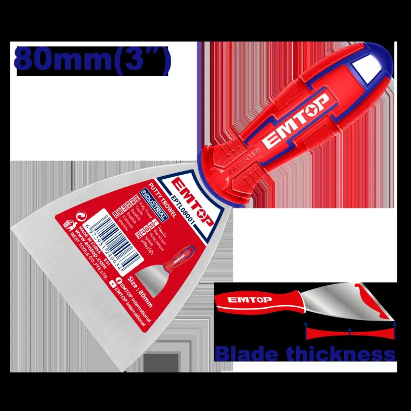 Emtop EPTL08001 | Шпатель 3r 80мм нержавеющая сталь