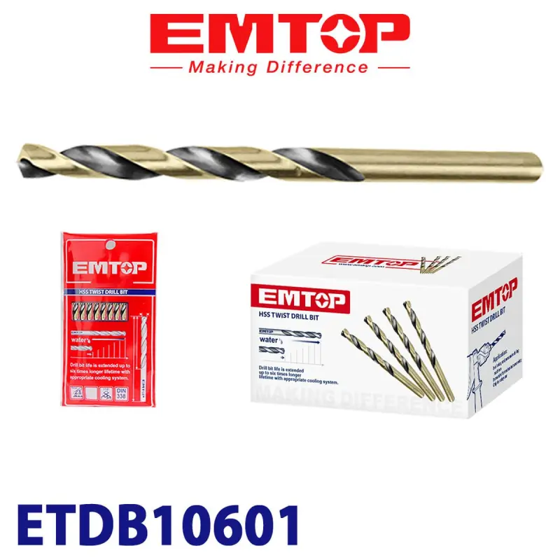 Emtop ETDB10601 | Сверло 6.0 мм быстрорежущая сталь