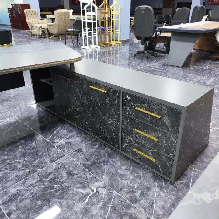 Konfull Alpin | Office Furniture Set Turkish-Made, Desk + Cabinet Bundle