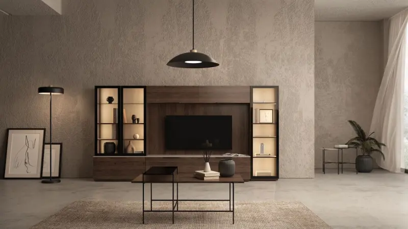 ARMIN 3200420814 | Книжный шкаф со стеклянной дверцей 50 см