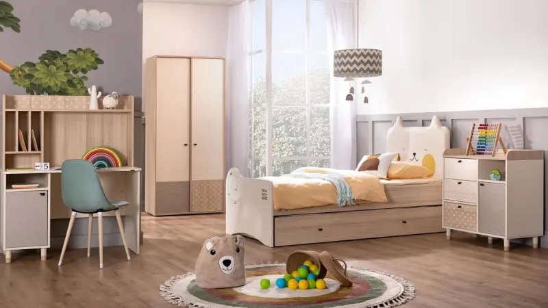 NATURAL 30097 | Şifonyer Saklaýjy Şkaf Köp Çekmeli