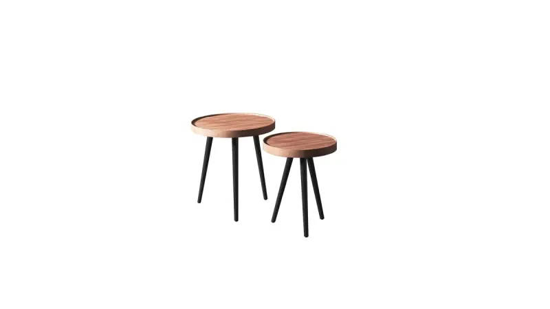 TURIN 3200422609 | Twin Nesting Table Set Compact Stackable Design