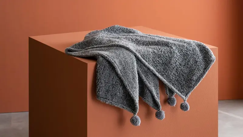 GRI 3200420165 | Sofa plaidy plüş kümüş reňk