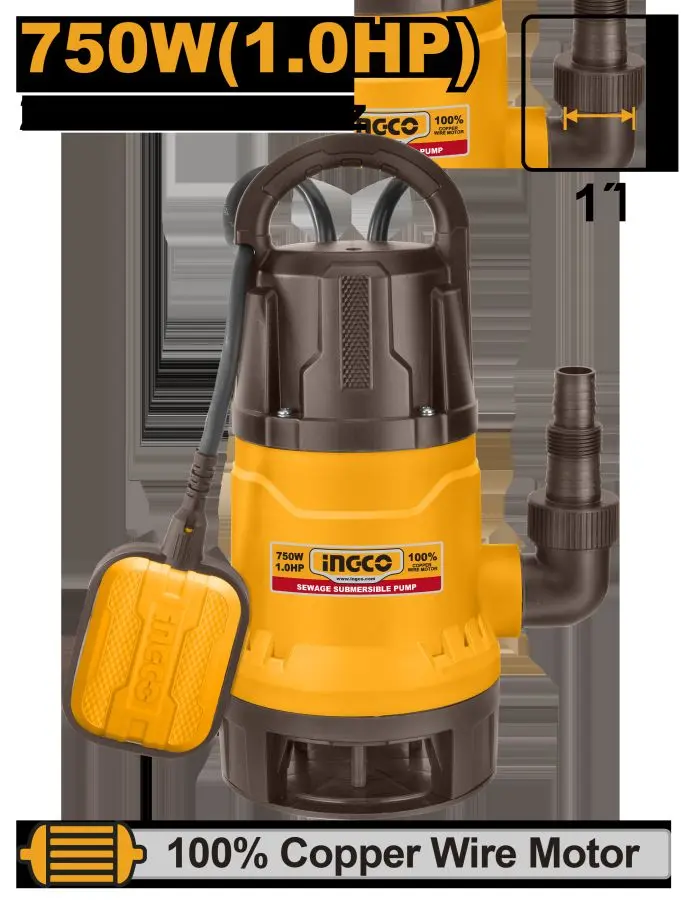 Ingco SPD7508 kanalizasiýa suwasty nasosy 217 l/min