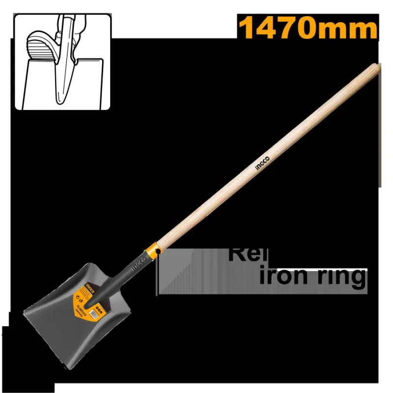 Ingco polatdan ýasalan lopata 1,0 kg 1470 mm HSSH0202