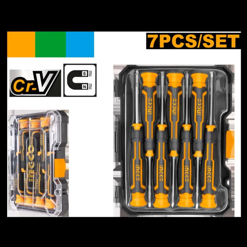 Ingco 7 tornavidaly toplum HKSD0718, hünärmenler üçin